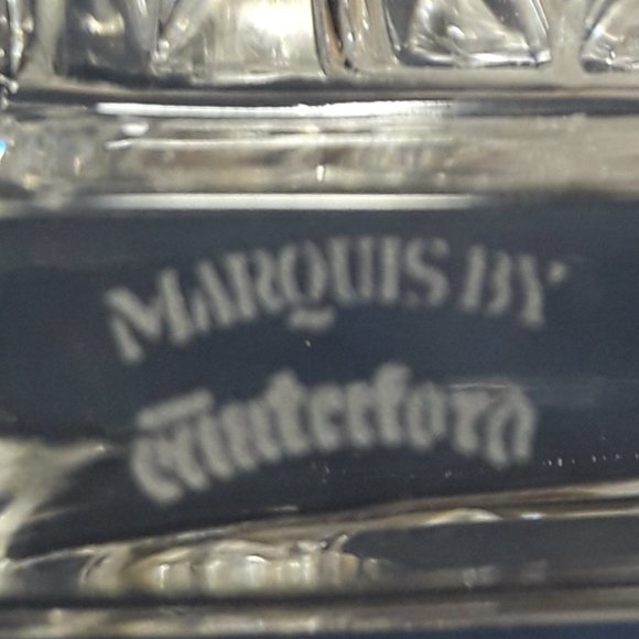 Crystal Vase Waterford Square Diamond Cut Clear Glass Marquis - Picture 14 of 16